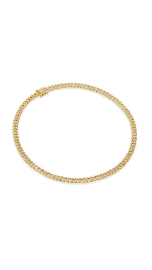 Vida Small Pave Necklace Gold Vermeil